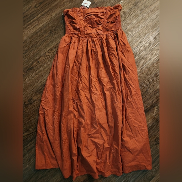 NWT American Eagle Strapless Rust Dress - Picture 8 of 8